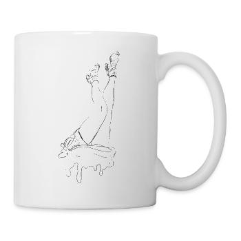 sexy Legs , Frauen Beine mit High Heels , Geschenk - Tasse - Weiß - Rechts