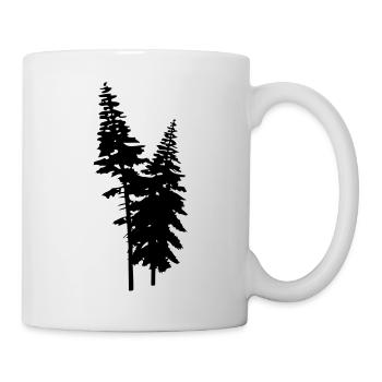 conifères - Mug blanc - blanc - Droite