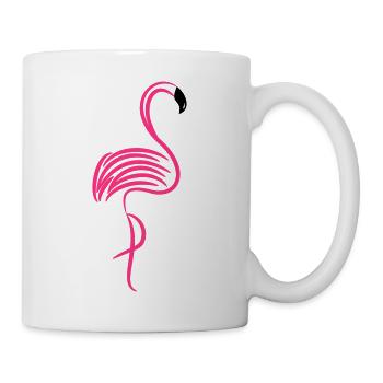 Flamingo Geschenk - Tasse - Weiß - Rechts