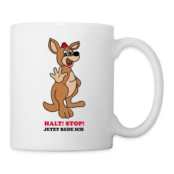 Känguru - Tasse - Weiß - Rechts