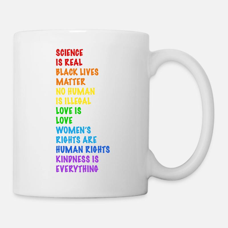 Human Rights! No one is illegal - Mug - white