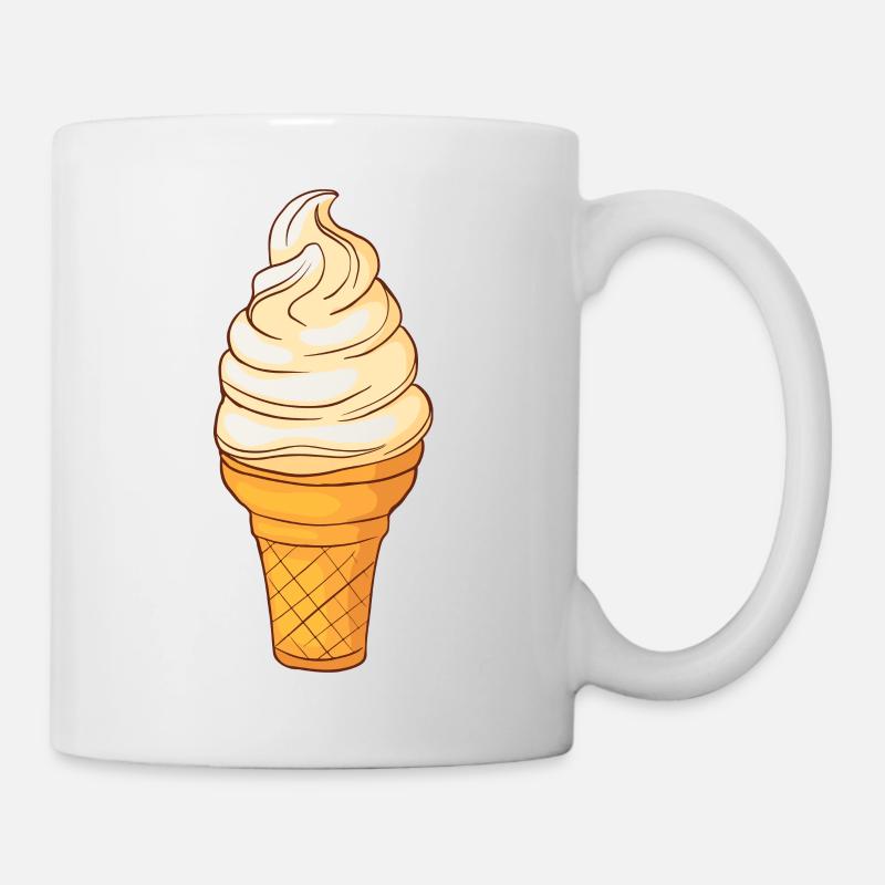 Softeis Eis Speiseeis Eiskrem Eiscreme Kugeleis - Tasse - Weiß