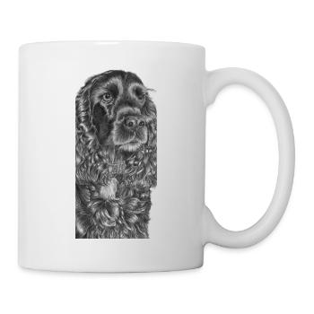 cockerSpaniel noir - M - Mug blanc - blanc - Droite