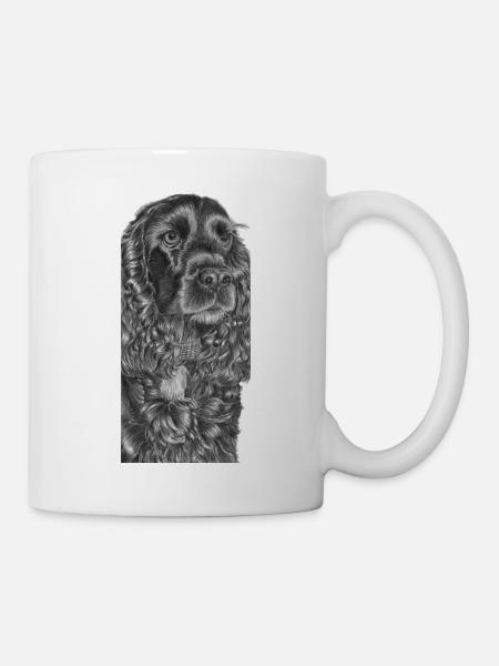 cockerSpaniel schwarz - M - Tasse - Weiß