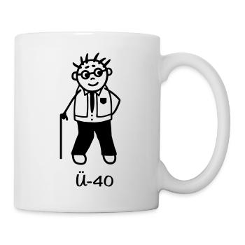 OB 40 homme de quarante - Mug blanc - blanc - Droite