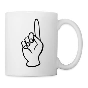 zeigefinger - Tasse - Weiß - Rechts