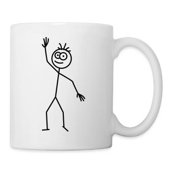 Happy Stick Figure - Tasse - Weiß - Rechts