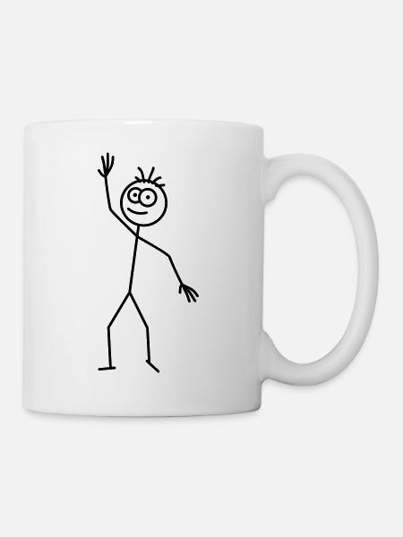Happy Stick Figure - Tasse - Weiß