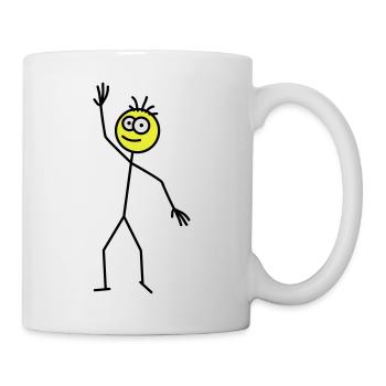 Happy Stick Figure - Tasse - Weiß - Rechts