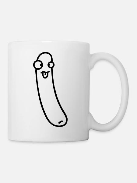 Funny Sausage - Mug - white