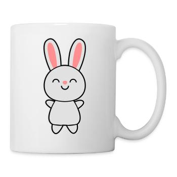 Niedlicher Hase / Bunny - Tasse - Weiß - Rechts