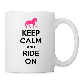 Keep Calm and Ride On Horse Design - Mug - white - Right