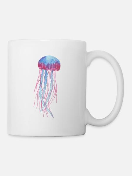 Qualle - Tasse - Weiß