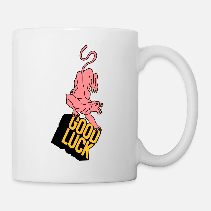BONNE CHANCE | Rétro | Vintage | conception - Mug blanc - blanc