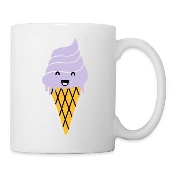 crème glacée - crème glacée de gaufre - Mug blanc - blanc - Droite
