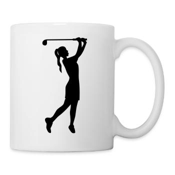 golferin - Tasse - Weiß - Rechts