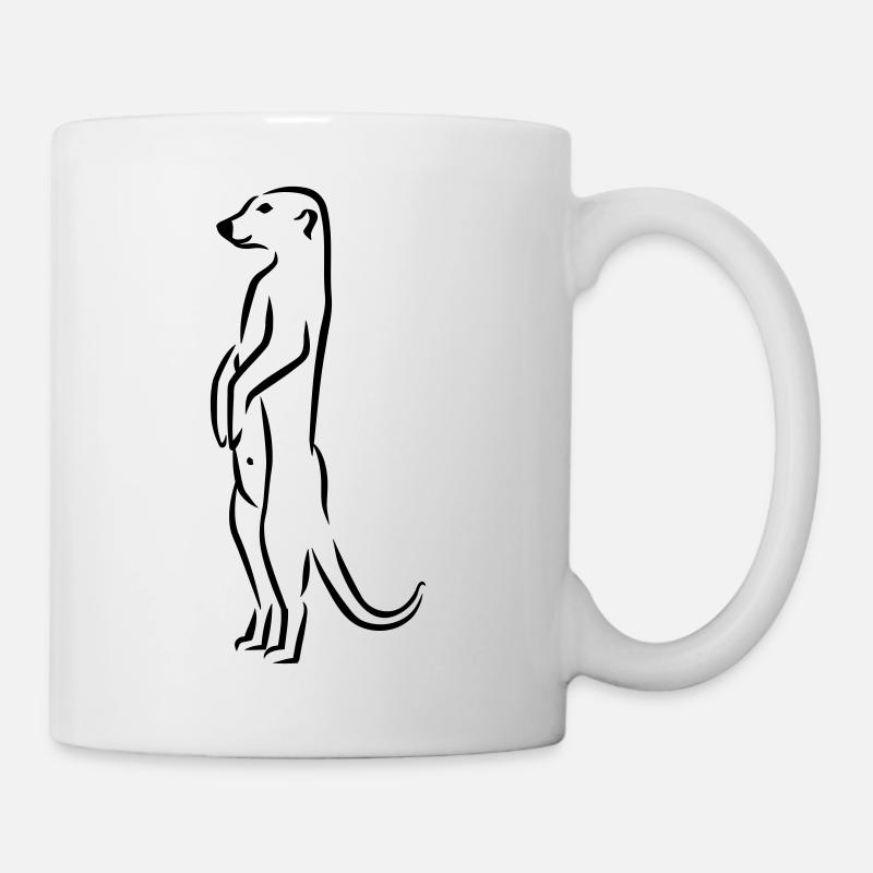 Erdmännchen - Tasse - Weiß