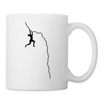 Kletterer an Felswand - Tasse - Weiß - Rechts