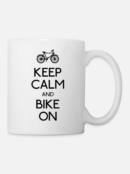 Keep Calm Fahrrad - Tasse - Weiß