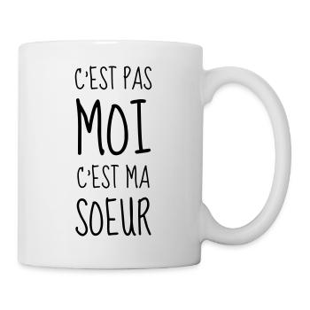 Bébé - Naissance - Enfant - Frère - Soeur - Humour - Mug blanc - blanc - Droite