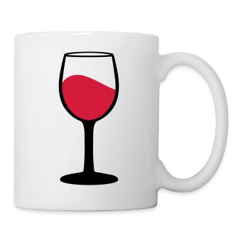 Weinglas, Wein - Tasse - Weiß - Rechts