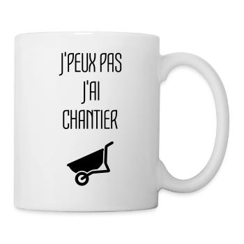 Chantier Construction Maçon Ciment Construire - Mug blanc - blanc - Droite