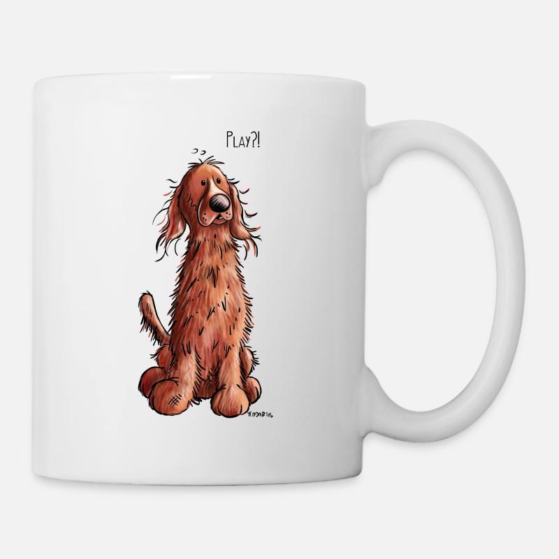 Irish Red Setter Play - Mug - white