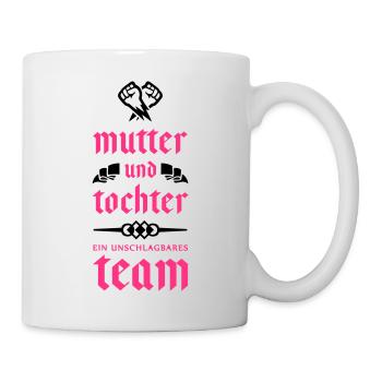 mutter tochter team - Tasse - Weiß - Rechts