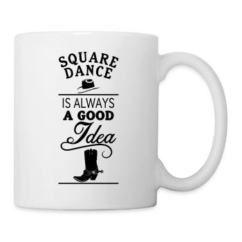 Square Dance is always a good idea - Western Cow - Tasse - Weiß - Rechts