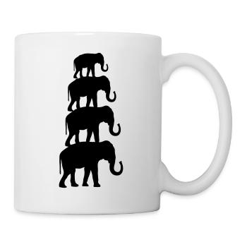 elefanten_01 - Tasse - Weiß - Rechts