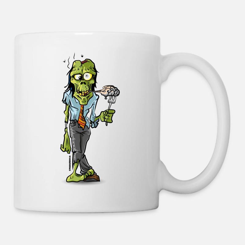 Zombie Halloween Apocalypse Dessin animé - Mug blanc - blanc
