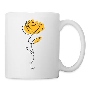 lignes de fleurs - Mug blanc - blanc - Droite