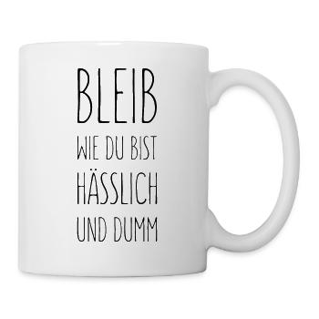 LUSTIG WITZIG HÄSSLICH DUMM - Tasse - Weiß - Rechts