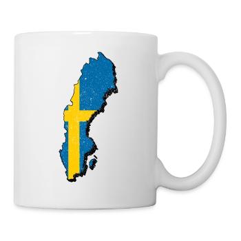 Schweden swedish Karte Urlaub Reise Geschenk SWE - Tasse - Weiß - Rechts