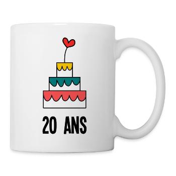 20 YEARS. 20th ANNIVERSARY. ANNIVERSARY 20 YEARS - Mug - white - Right
