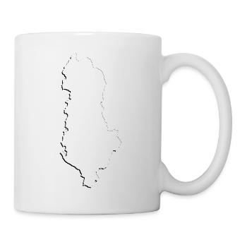 Albanien Landkarte - Schatten - Tasse - Weiß - Rechts