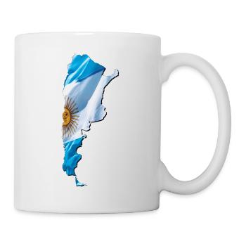 Argentina flag in Argentina map - Mug - white - Right