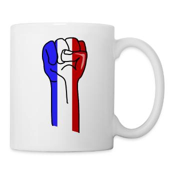 Long live France, SOVEREIGN people, fist raised - Mug - white - Right