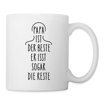 Papa ist der Beste - Tasse - Weiß - Rechts