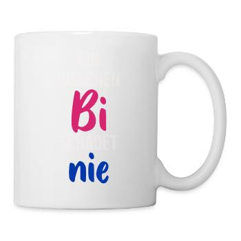 Ein bisschen Bi schadet nue Pansex Spruch Farben - Tasse - Weiß - Rechts