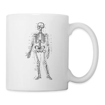 Skeleton large, black, from a medical point of view. - Mug - white - Right