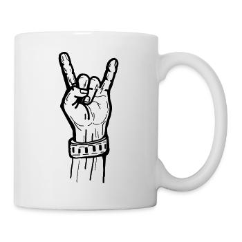 Rocker Hand Rock Music - Tasse - Weiß - Rechts