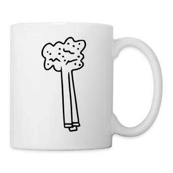 Céleri émoji légumes broder croquis noir - Mug blanc - blanc - Droite
