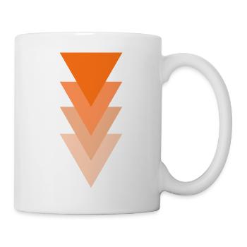 triangle of shades of the color orange - Mug - white - Right