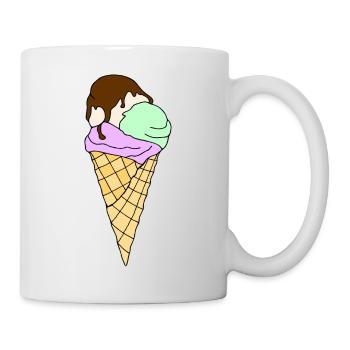 Eis - Tasse - Weiß - Rechts