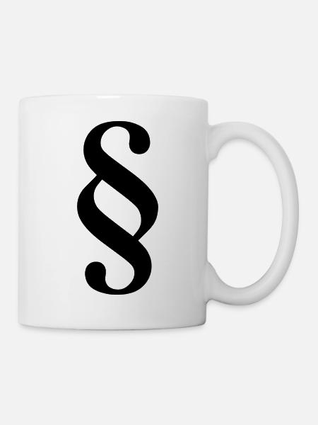 Paragraph Spruch Anwalt Jura Beruf Geschenk - Tasse - Weiß