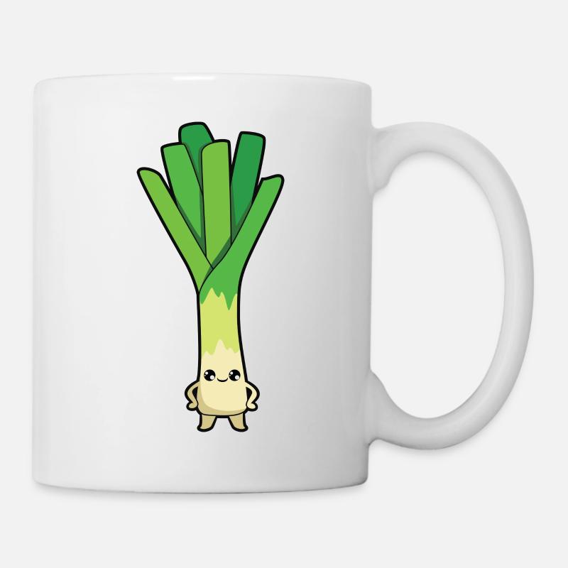 Lauch - Tasse - Weiß