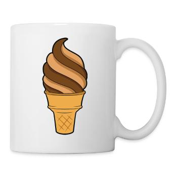 Softeis Eiscreme - Tasse - Weiß - Rechts