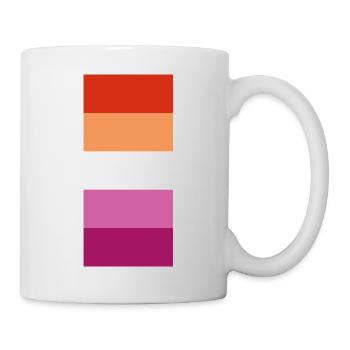 Lesbische LGBT-Flagge - Tasse - Weiß - Rechts
