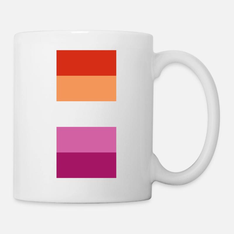 Lesbian Lgbt flag - Mug - white
